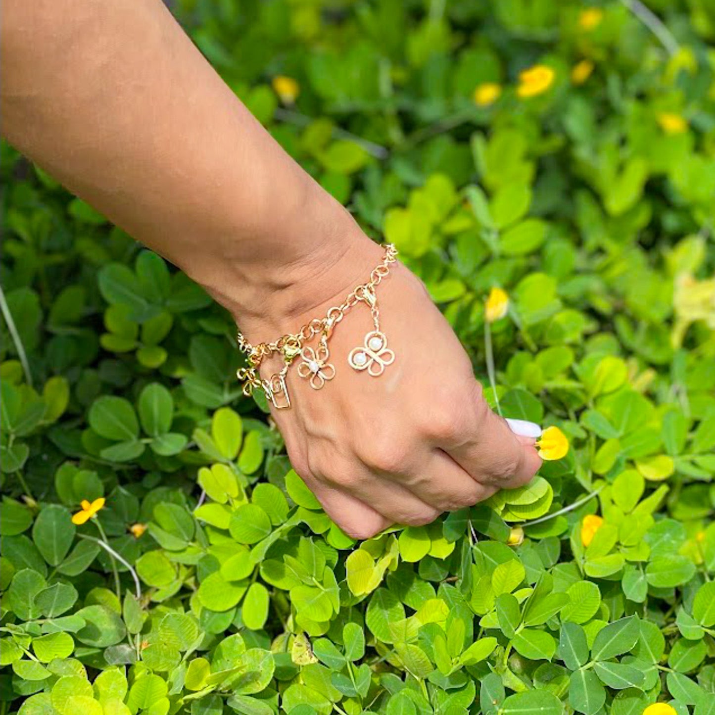 Cross gold charm