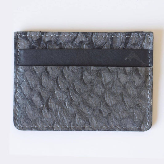 Fish Card Holder Wallet, Unisex Leather Card Case - EcoDunia #color_gray