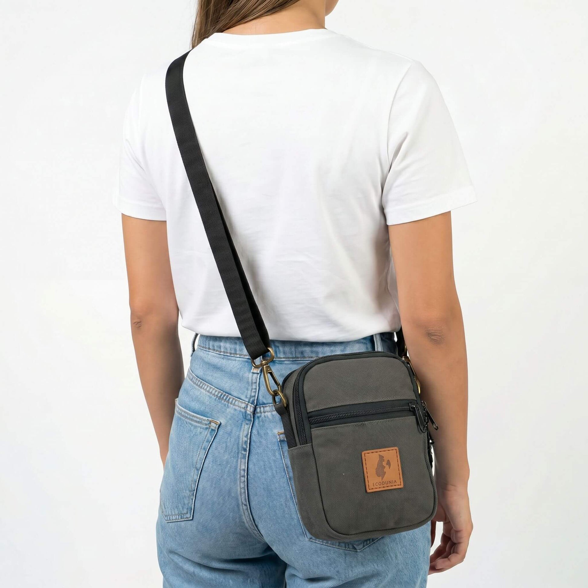 Rozi Canvas Crossbody Bag 1L | Mini Shoulder Bag #color_green