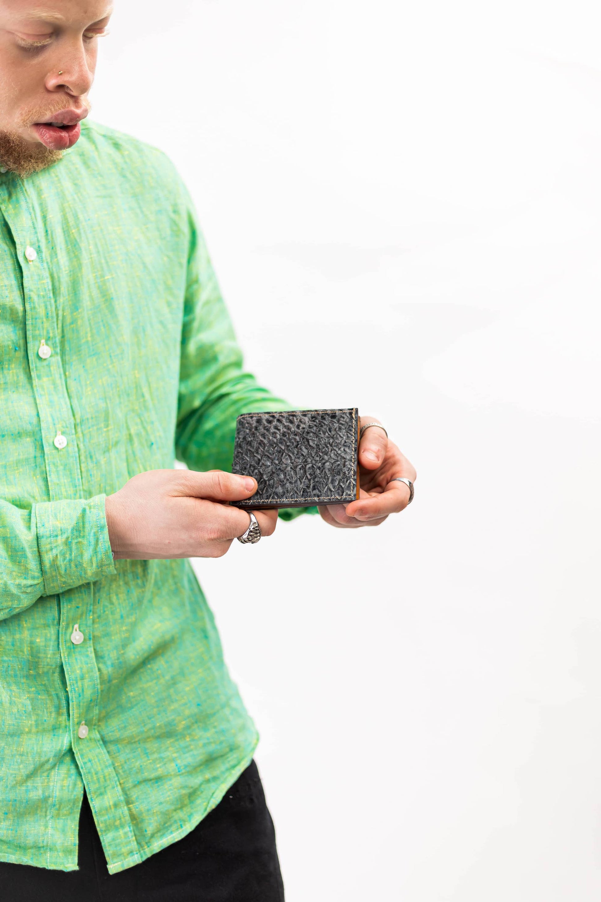 Men's Bifold Fish Wallets #color_gray