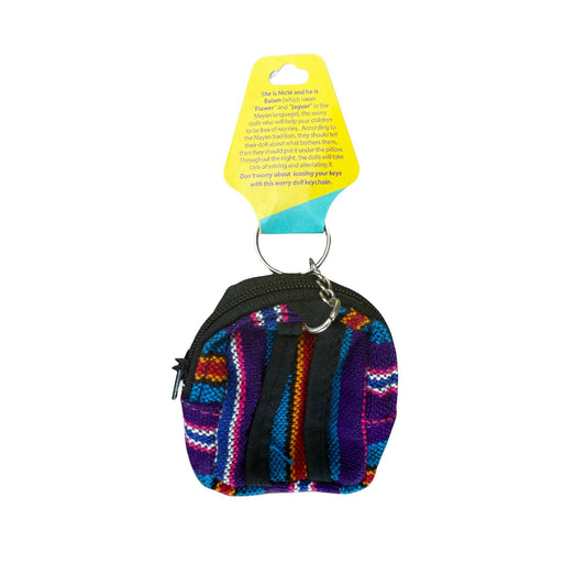 Guatemalan Worry Doll Backpack Charm & Keychain