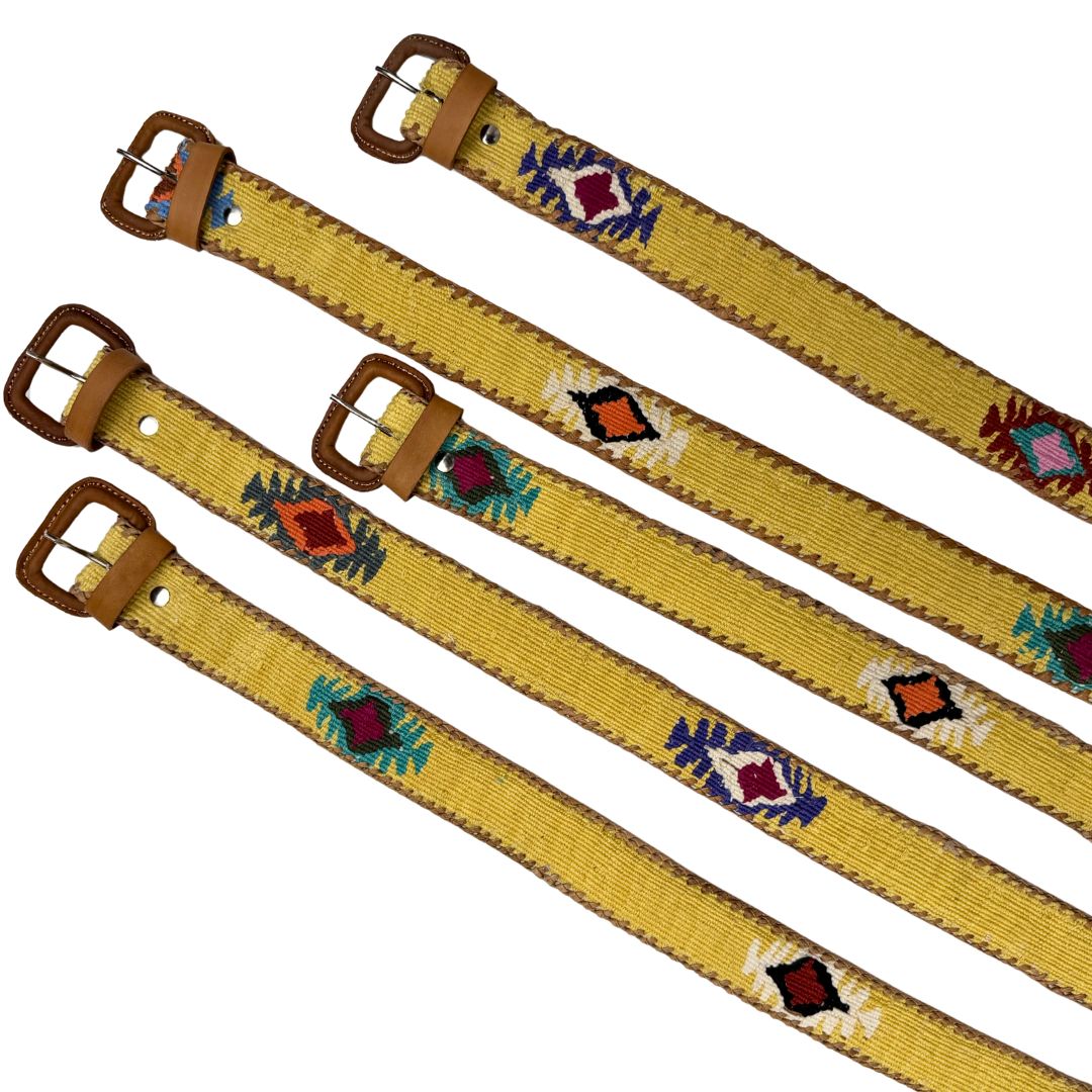 Butter Yellow Handwoven Guatemalan Whip-Stitched Belt