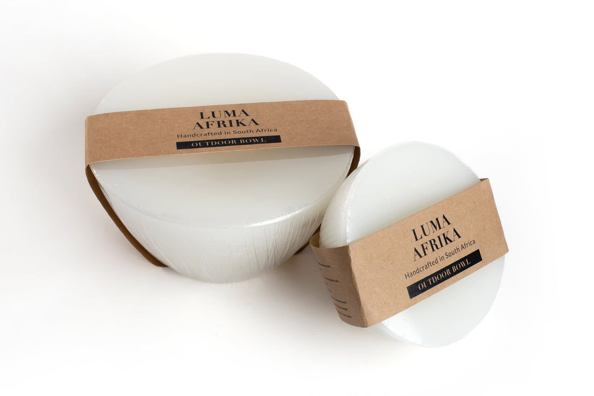 Luma Afrika Outdoor Candle Bowl & Insect Repelliant - White / Medium