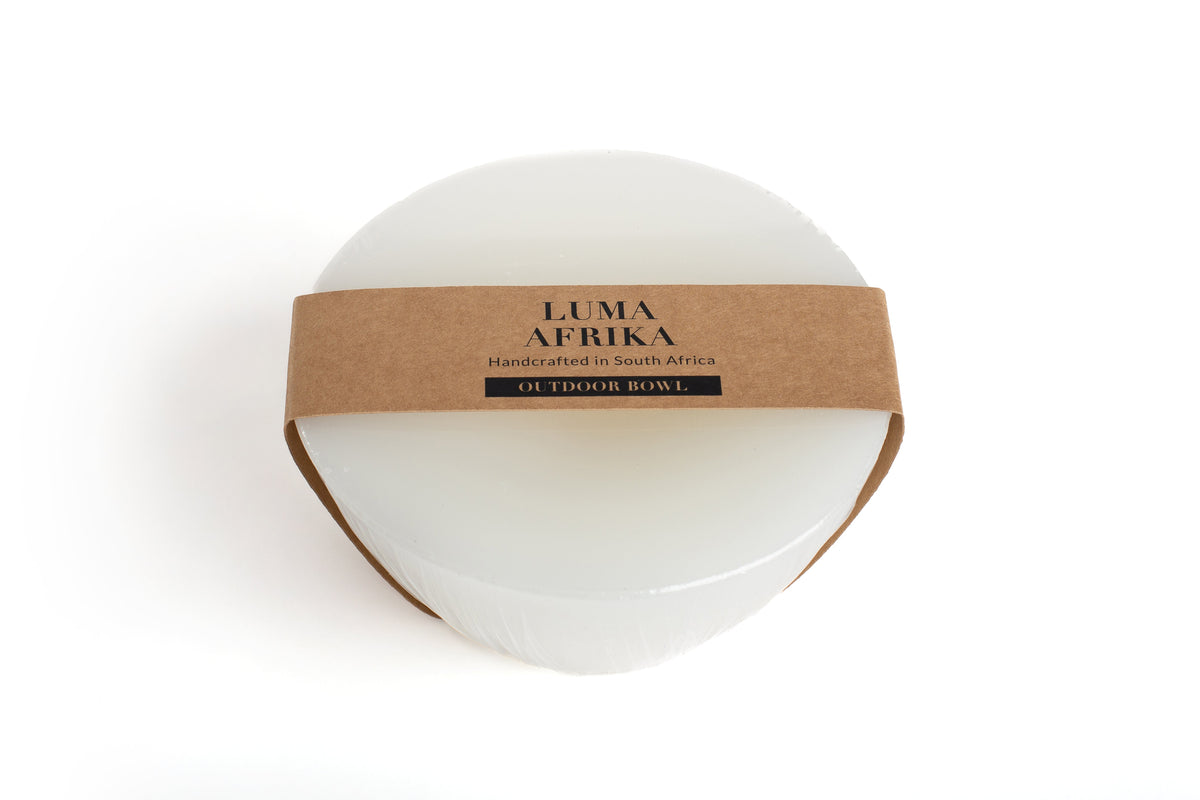 Luma Afrika Outdoor Candle Bowl & Insect Repelliant - White / Medium