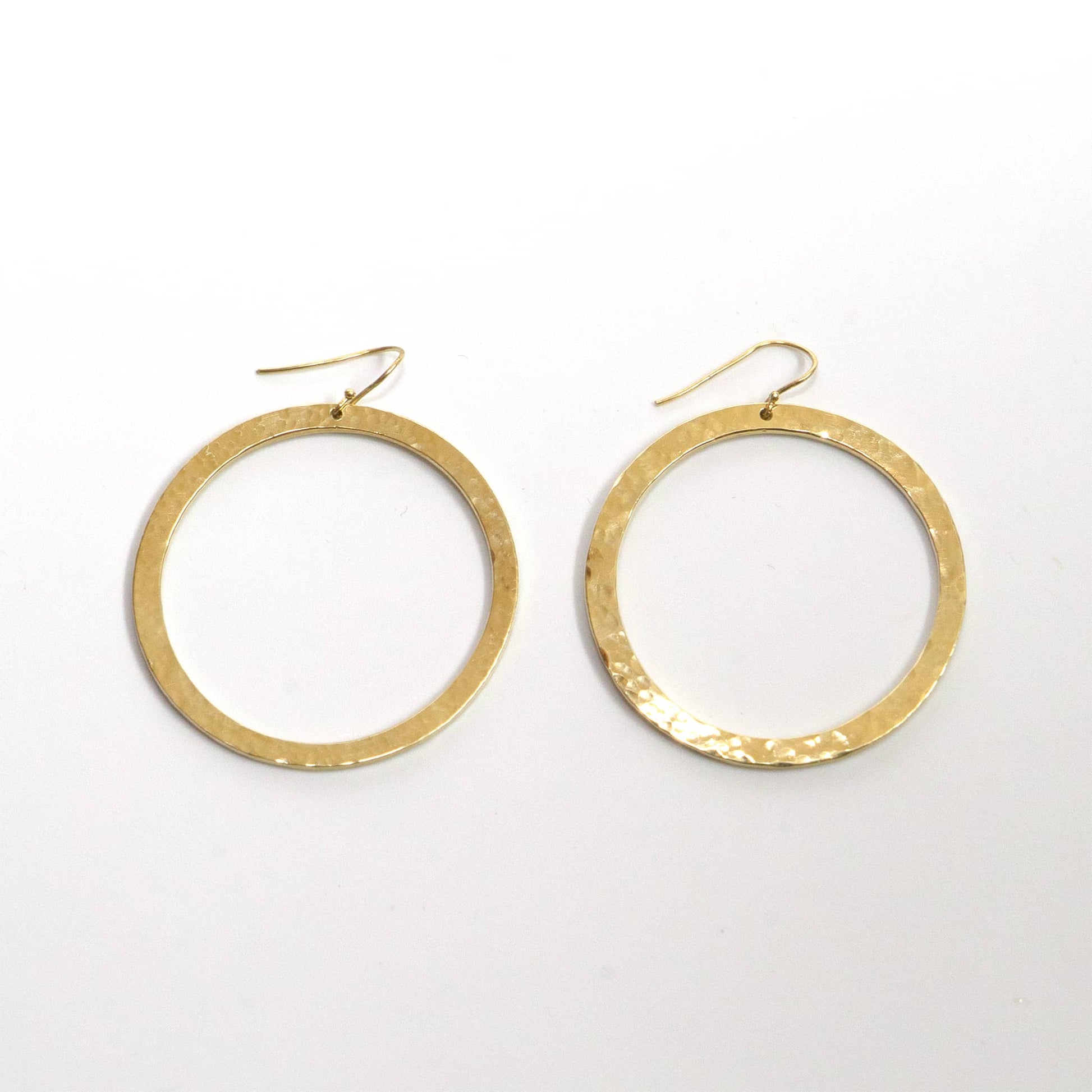 Circle Hoop Brass Earrings for Women | Sura #design_smoth