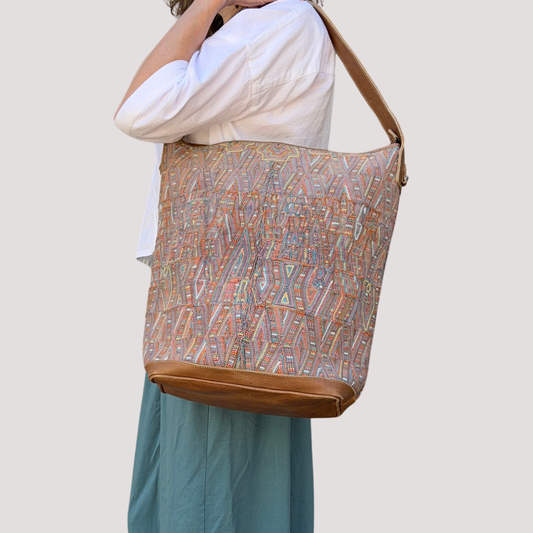 Handmade Vintage Huipil Bucket Bag