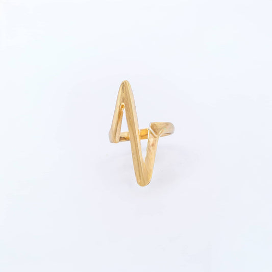 Hema Brass Heartbeat Ring for Women