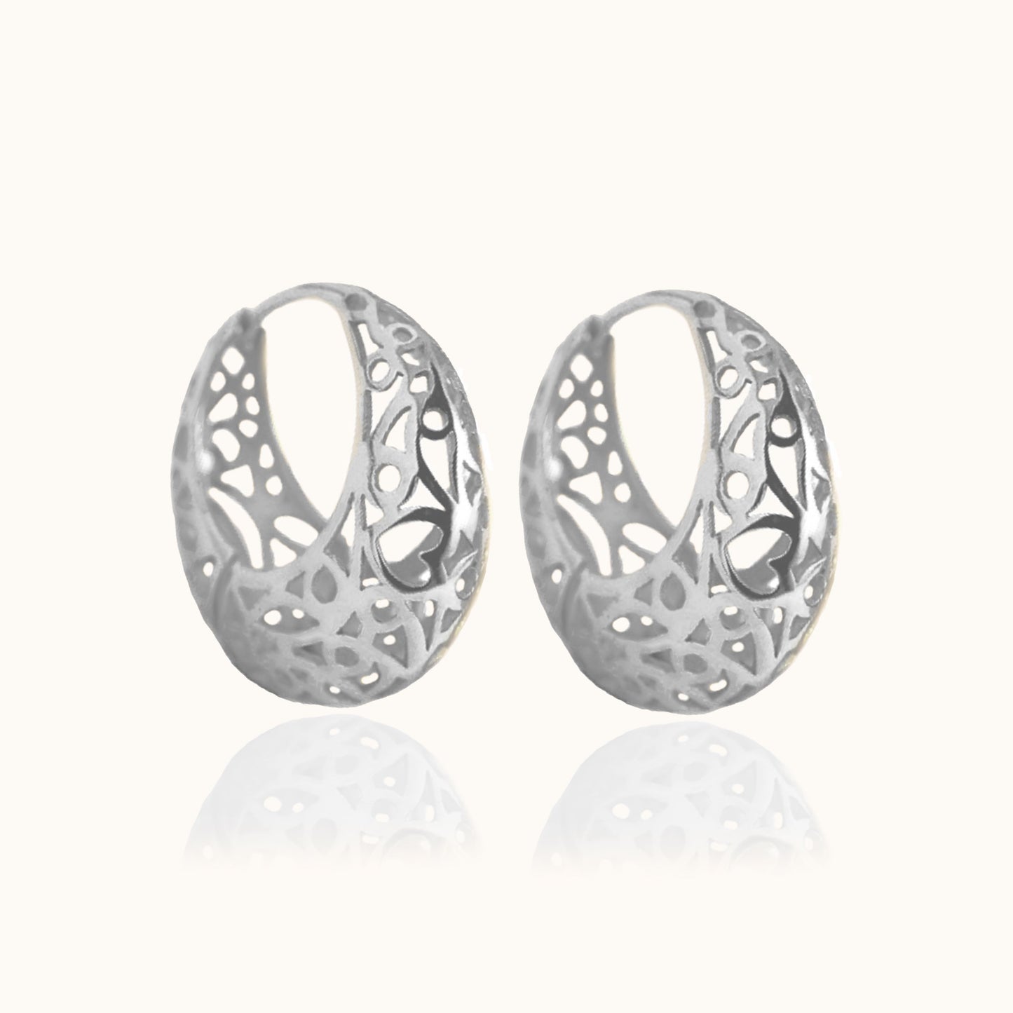 Hollow Carved Chunky Hoops