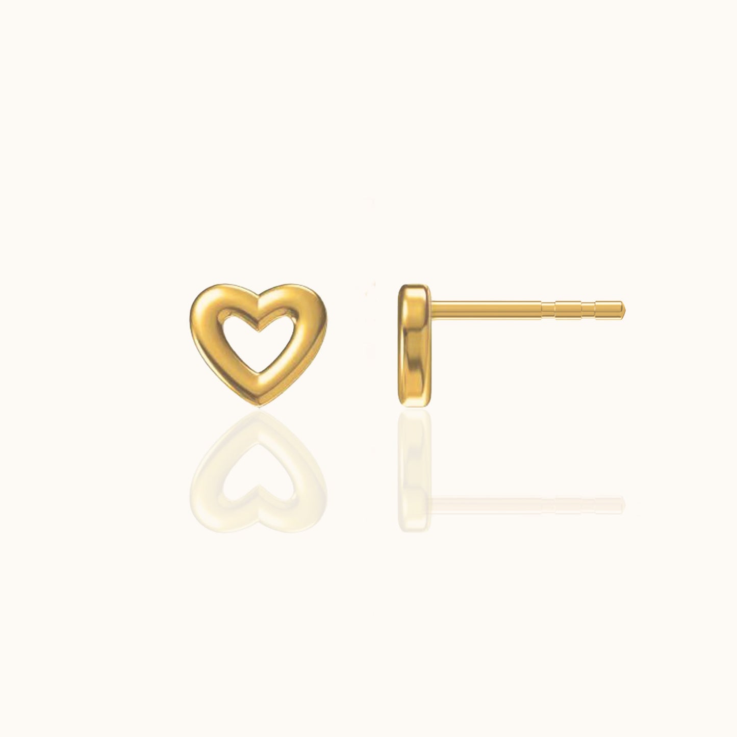 Hollow Heart Stud Earrings