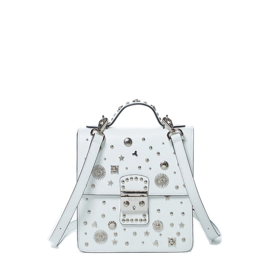 SUSU Convertible Leather Backpack Purse White Crossbody Bag  Women's Handbag