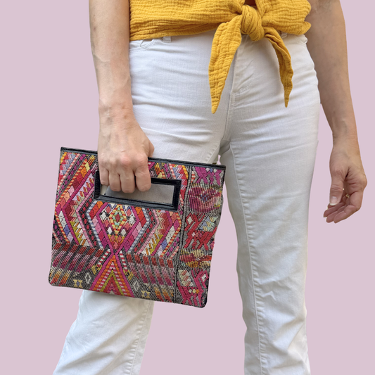 Handmade Vintage Huipil Clutch