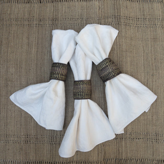 Handwoven Grass Napkin Rings