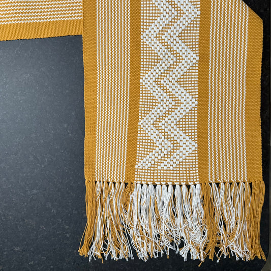 Handwoven Cotton Table Runner - Made in Oaxaca, Mexico