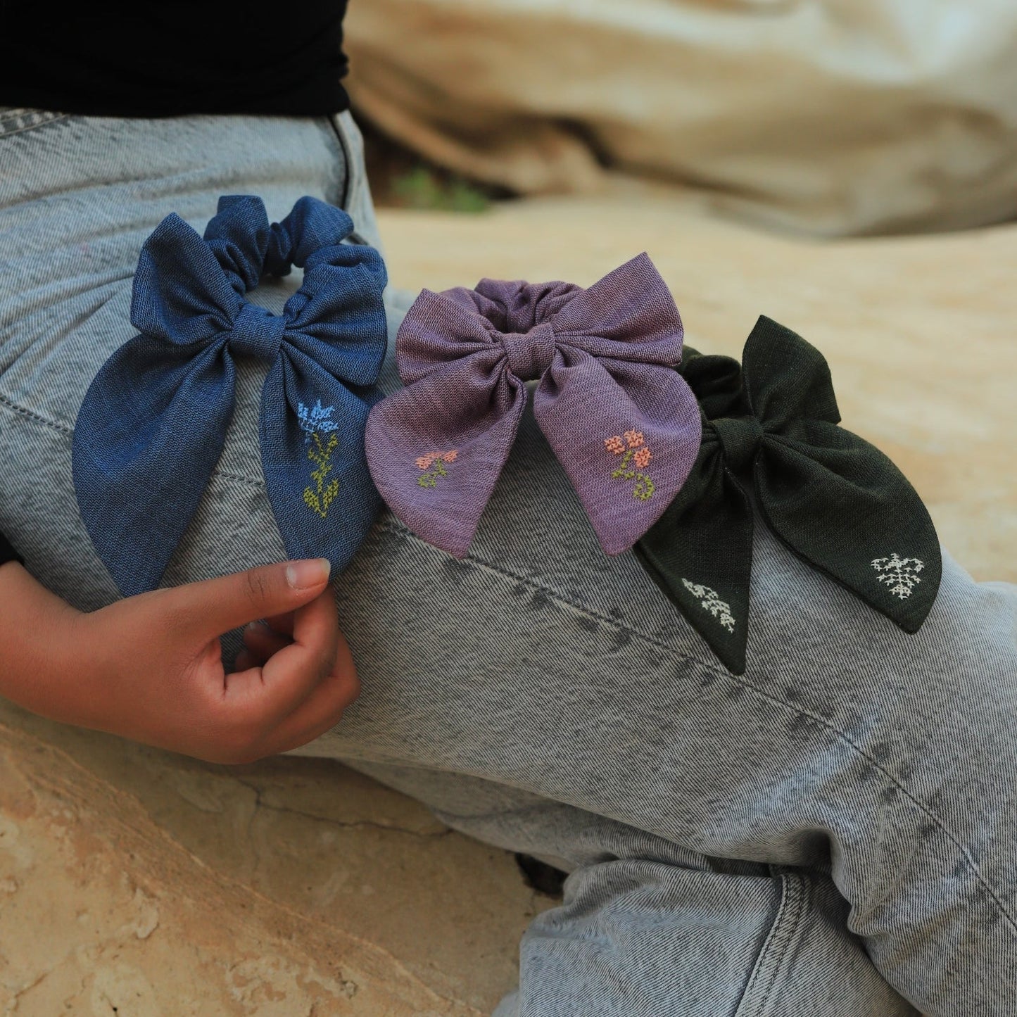 Pre-Order Bow Scrunchie - Blue
