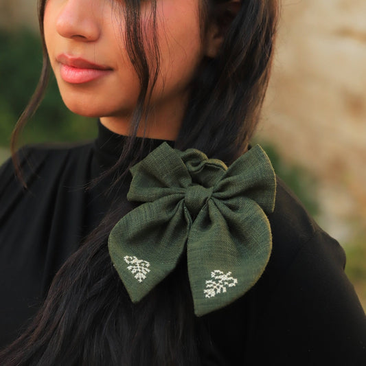 Bow Scrunchie - Green