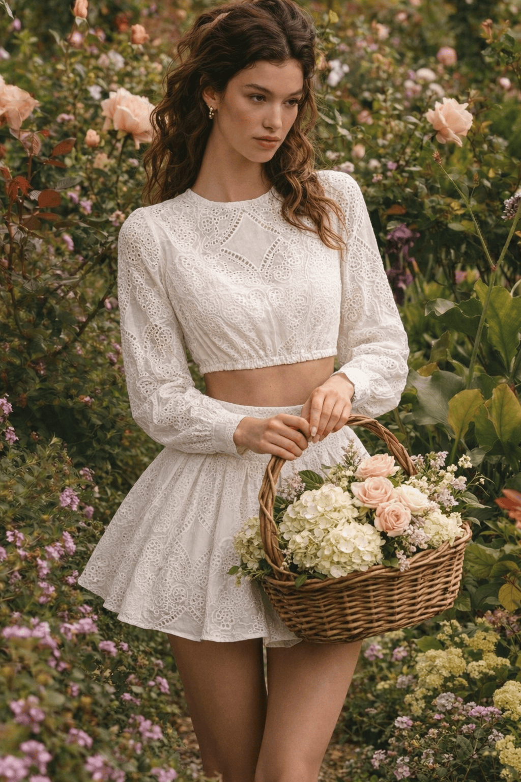 The Roselle White Cotton Set