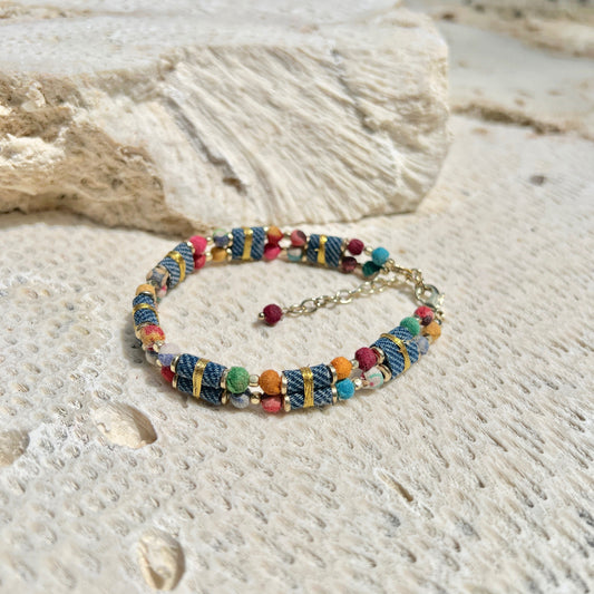 Kantha Sari Bracelet