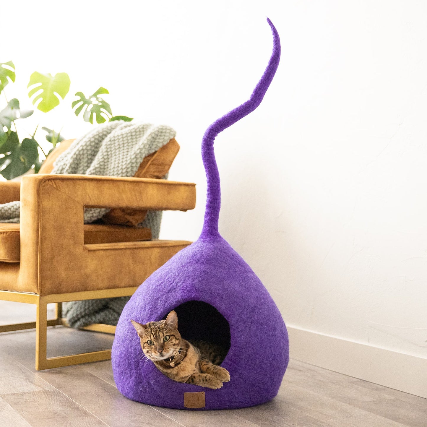Whimsical Cat Tail Cave Bed