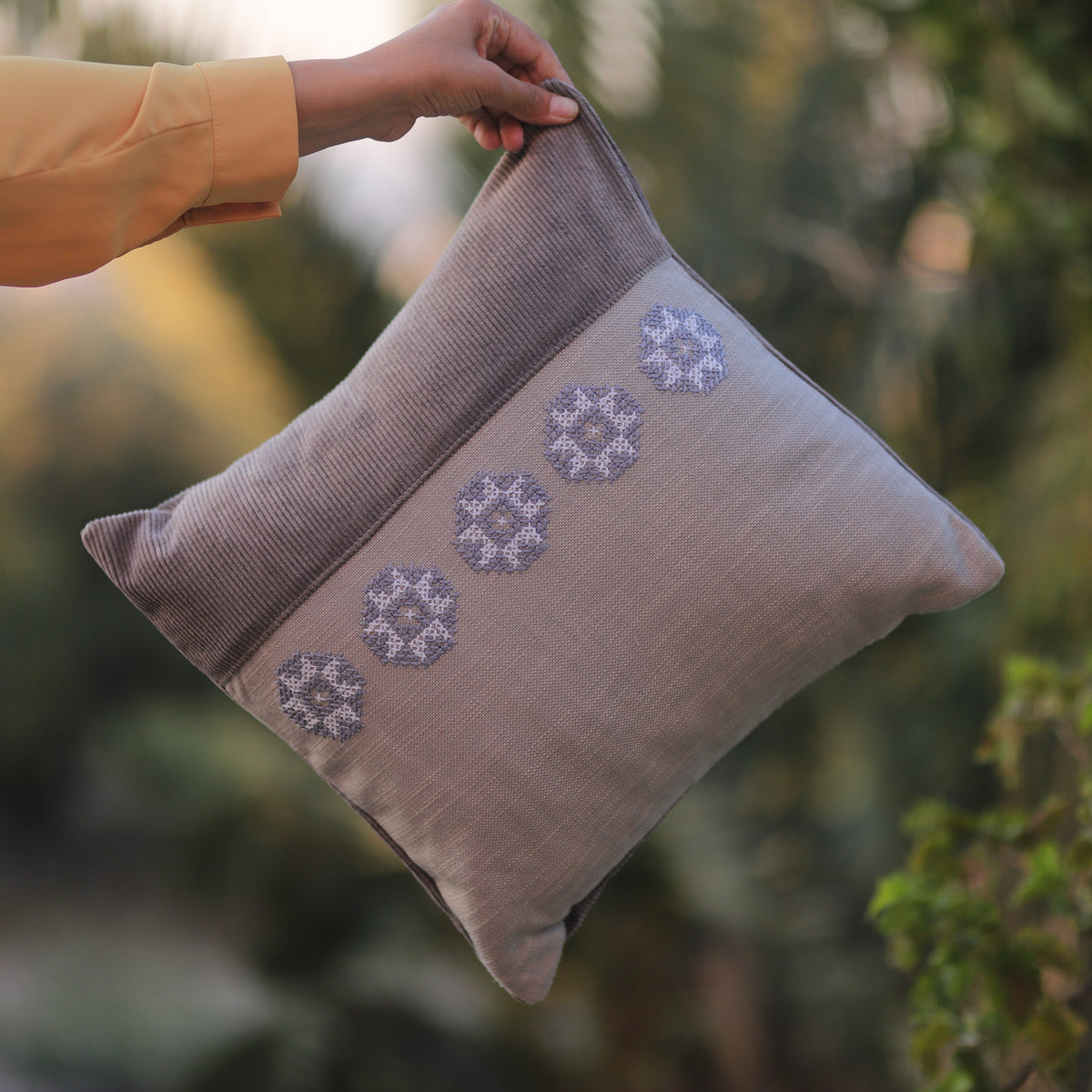 Maha Pillow Cover - Gray