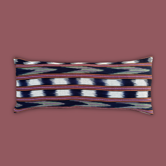 Jaspe Lumbar Pillow (Coral Navy)