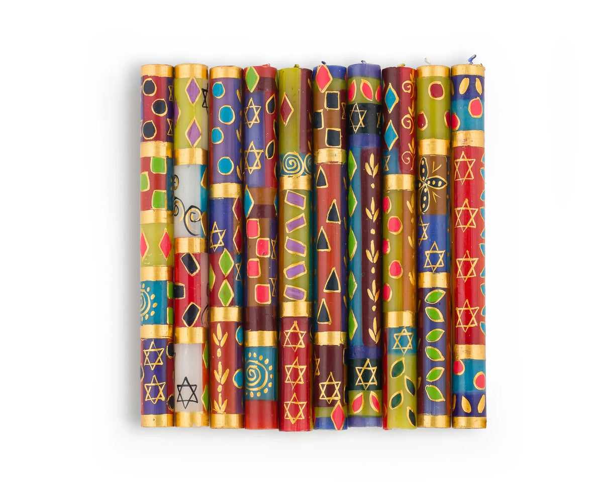 Judaica Painted Candles