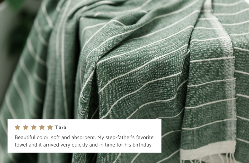 jamma bath towel in cedar with customer review