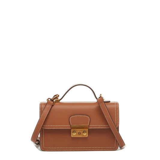 SUSU Little Brown Bag Leather Small Crossbody Purse Cute Women's Handbag