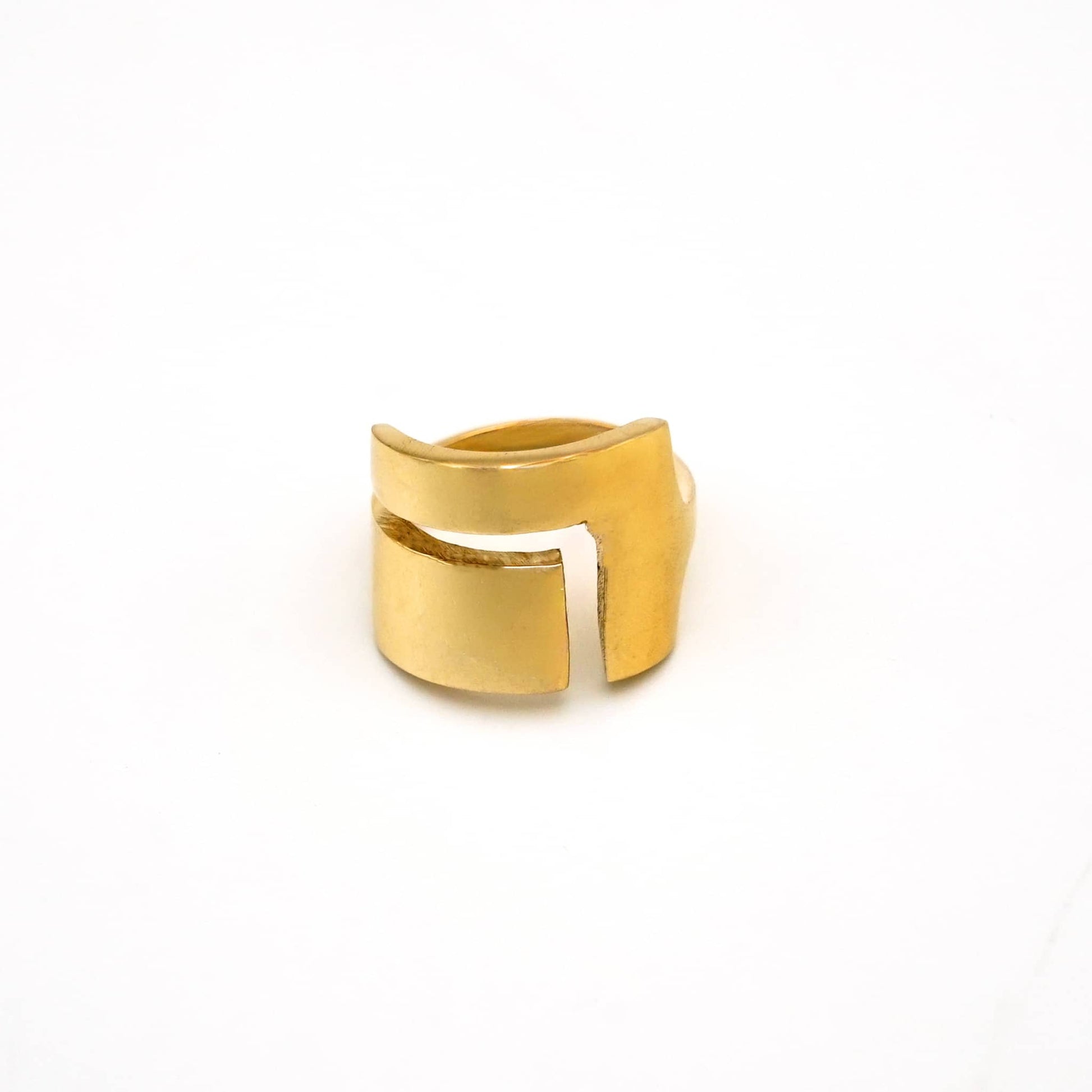 Geometric Cuff Band Brass Ring | Jinja Ecodunia