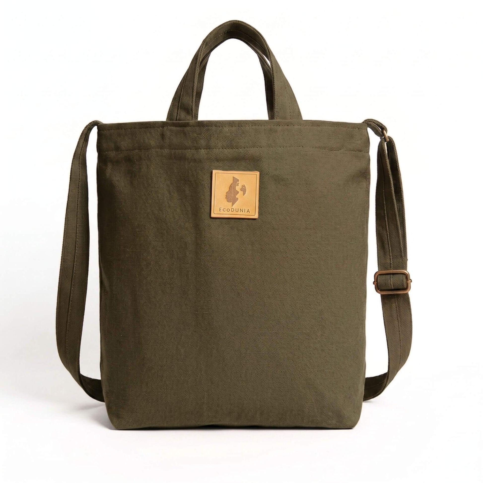 Canvas Carry-All Crossbody Bag for Men & Women | Amani #color_jungle-green
