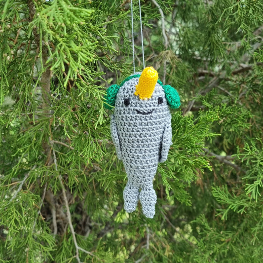 Crochet Narwhal Ornament