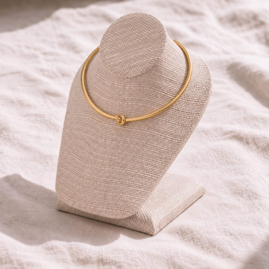 Knot Brass Choker Necklace for Women | Tatu - Ecodunia