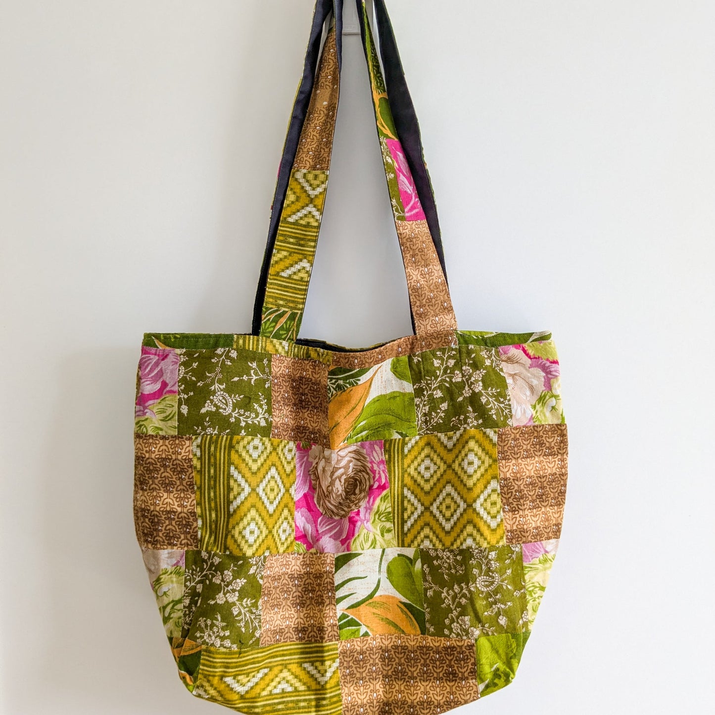 Colourful Sari Patchwork Tote Bags, Large Fair Trade Cotton Market Bags