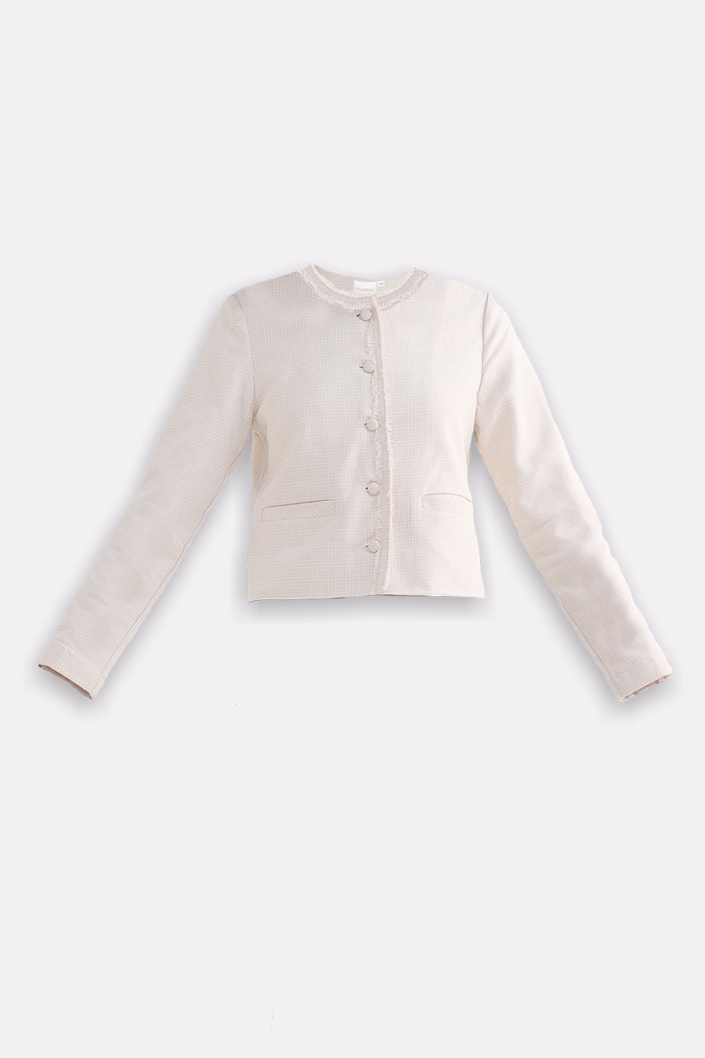 Lady Jacket in Cream Cotton Tweed