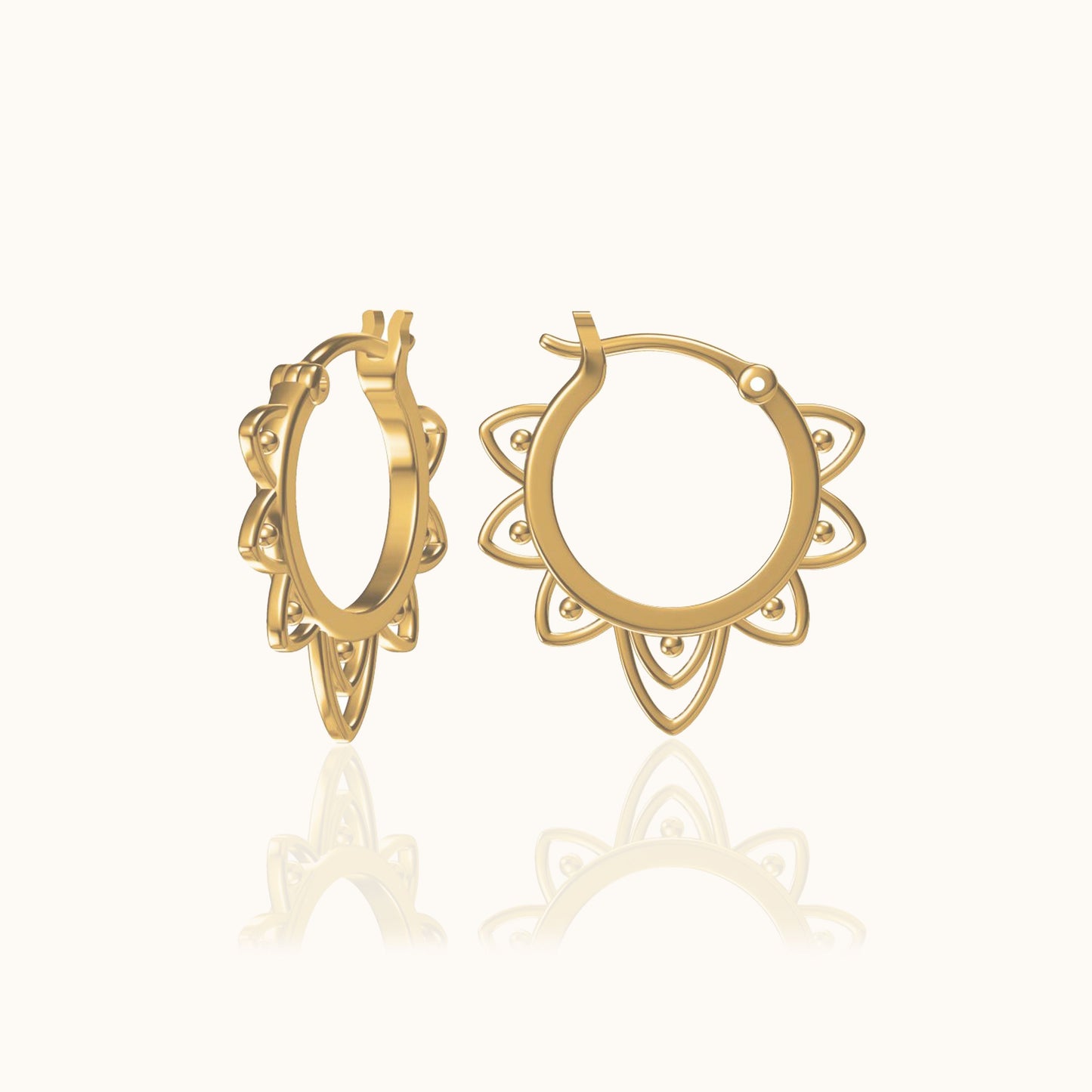 Large Lace Hoop Earrings