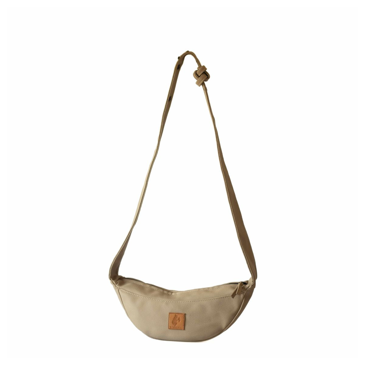 Half Moon Vegan Leather Crossbody Bag #color_latte