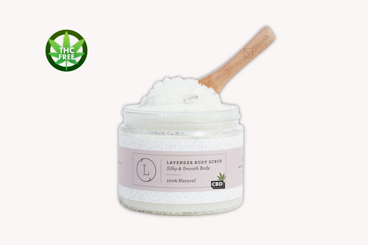 CBD Lavender Body Scrub – Natural Exfoliating Salt Scrub