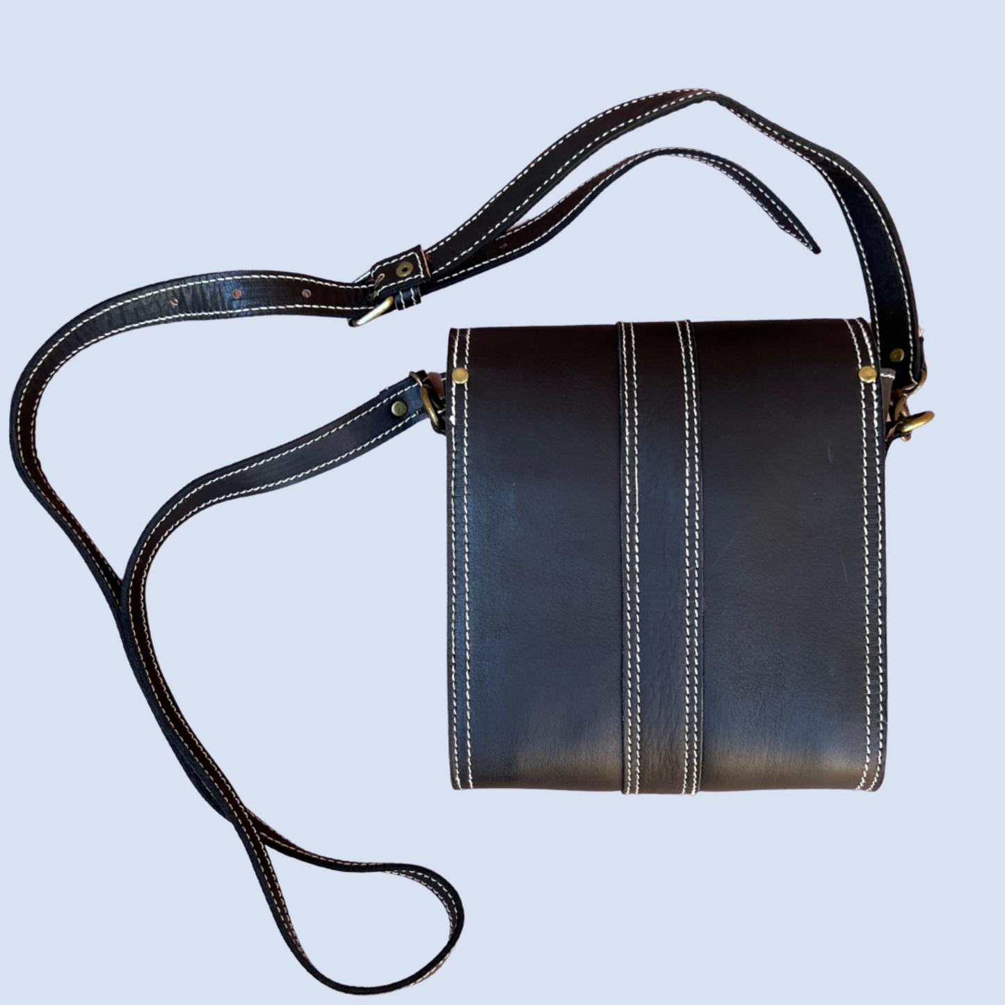 Leather Mini Crossbody (Black)