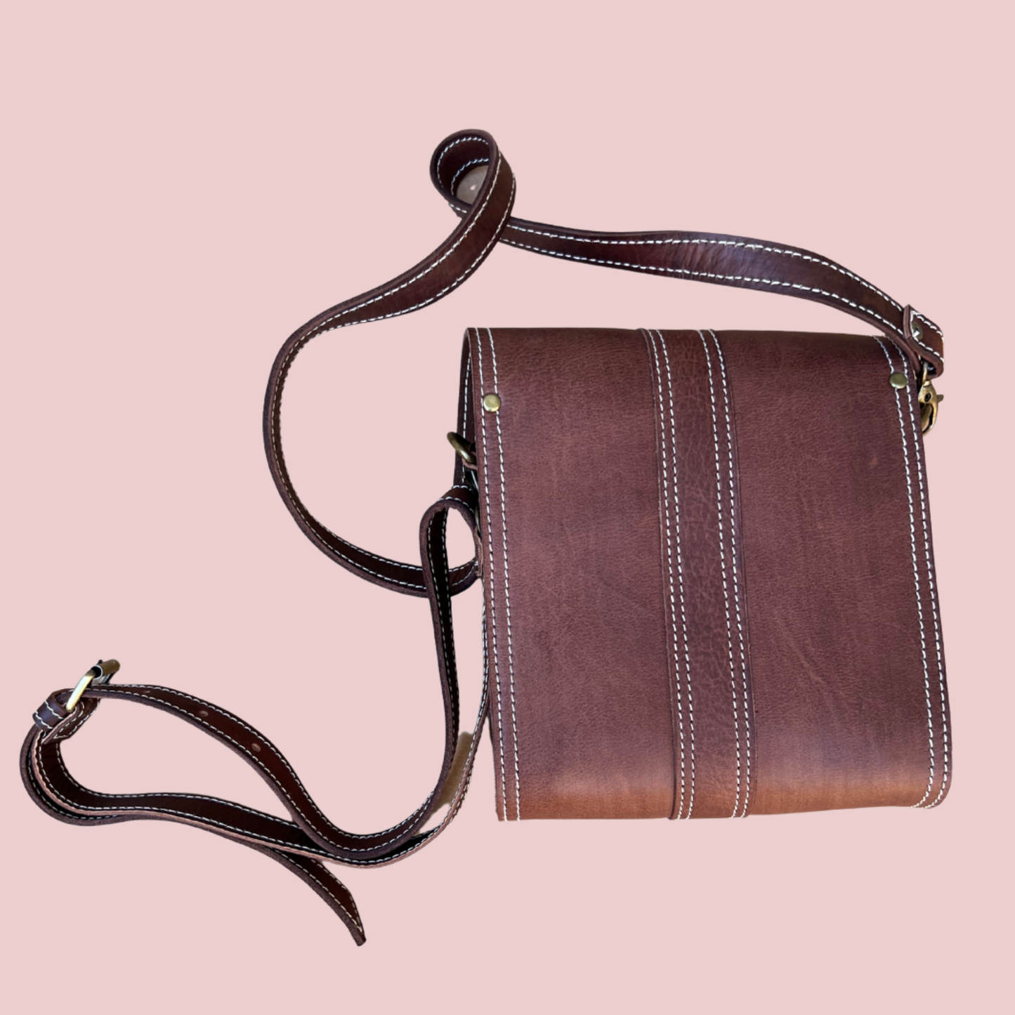 Leather Mini Crossbody (Chocolate)