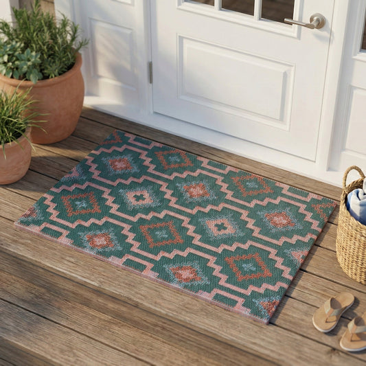Lhasa Green Outdoor Doormat - 24" x 36" Non-Slip, Recycled Plastic