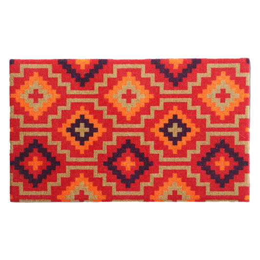 Lhasa Orange & Violet Outdoor Nylon Doormat - 18" x 30"