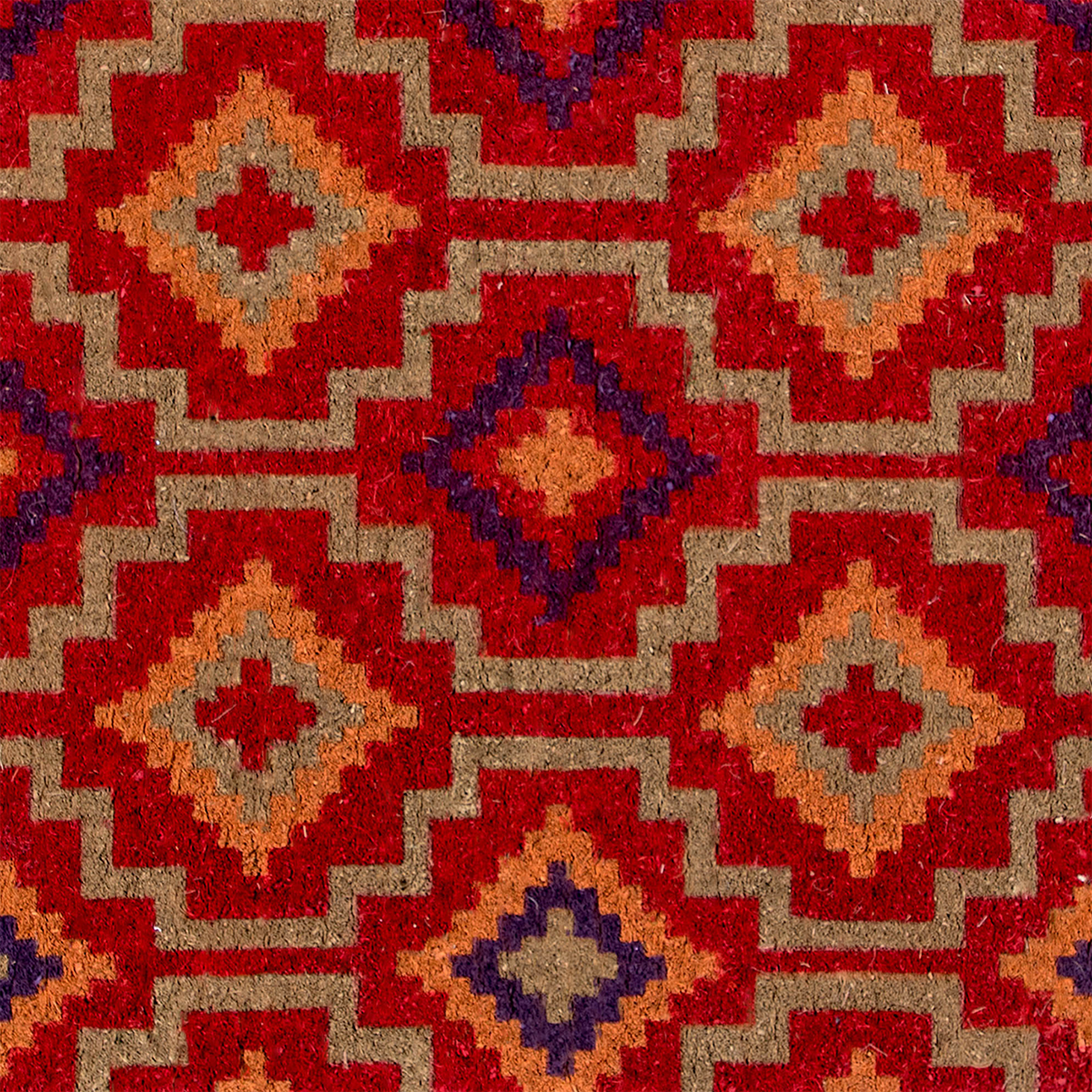 Lhasa Kilim - Red Coir Doormat