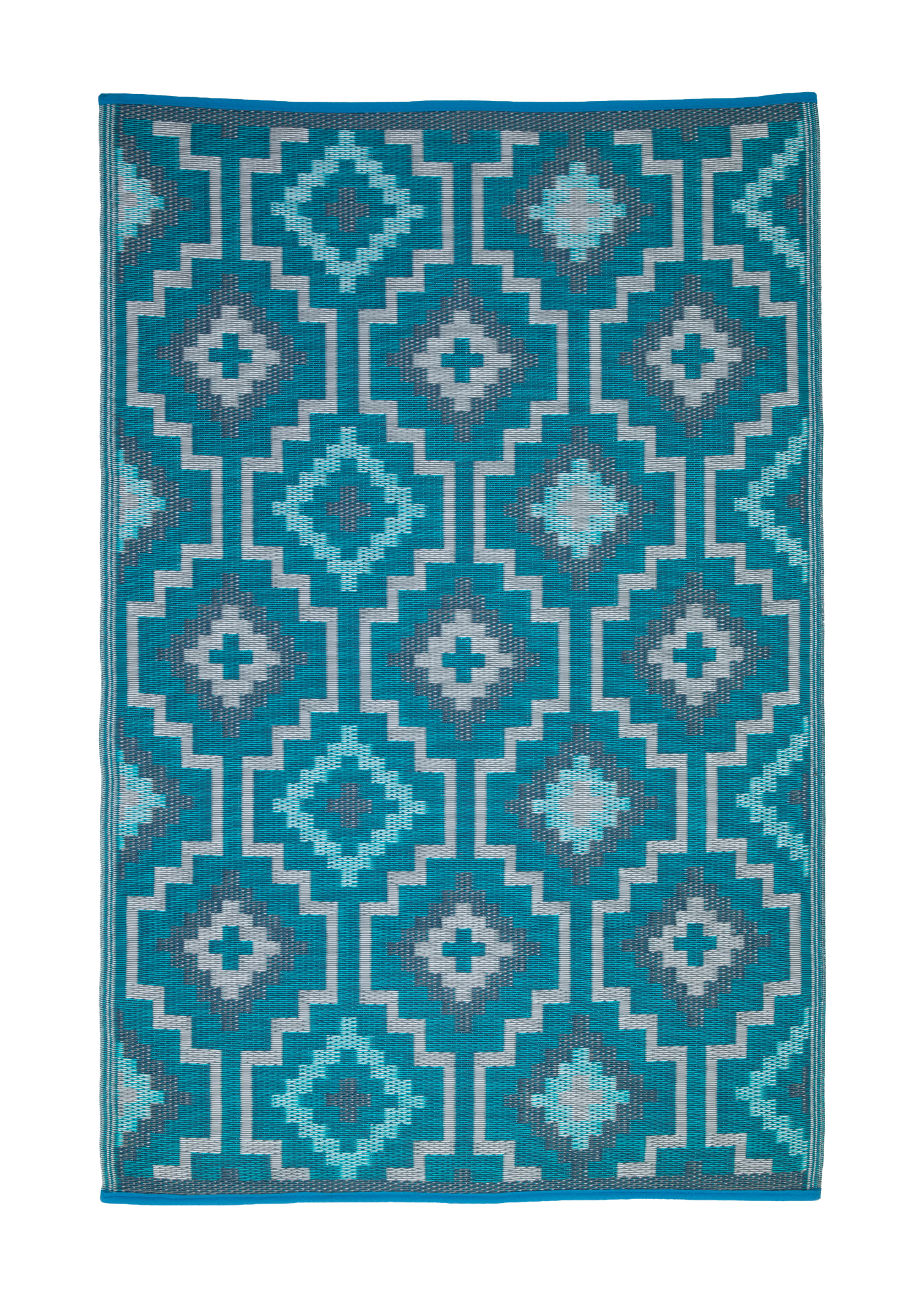 Lhasa - Teal Outdoor Rug for Patio FINAL SALE
