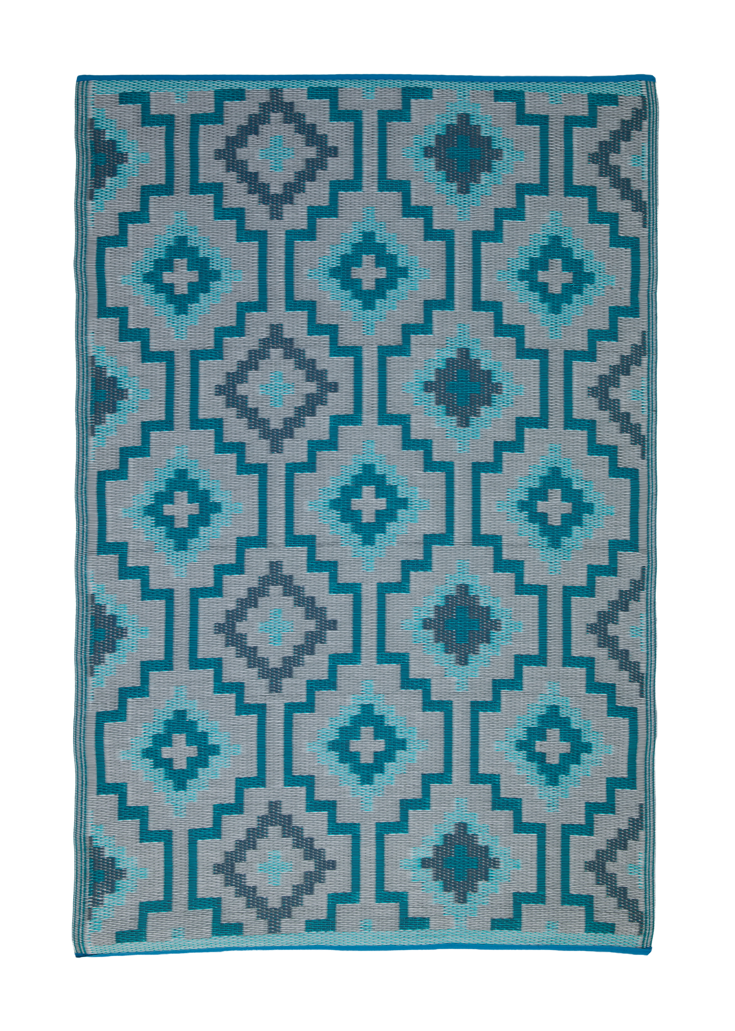 Lhasa - Teal Outdoor Rug for Patio FINAL SALE