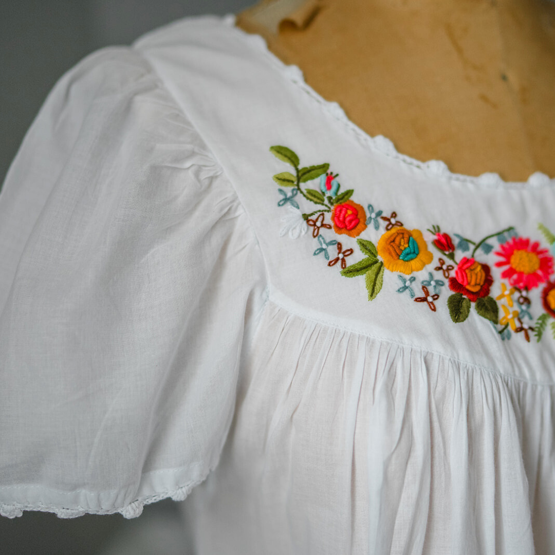 Cap Sleeve Nightgown - Retro Rosebud