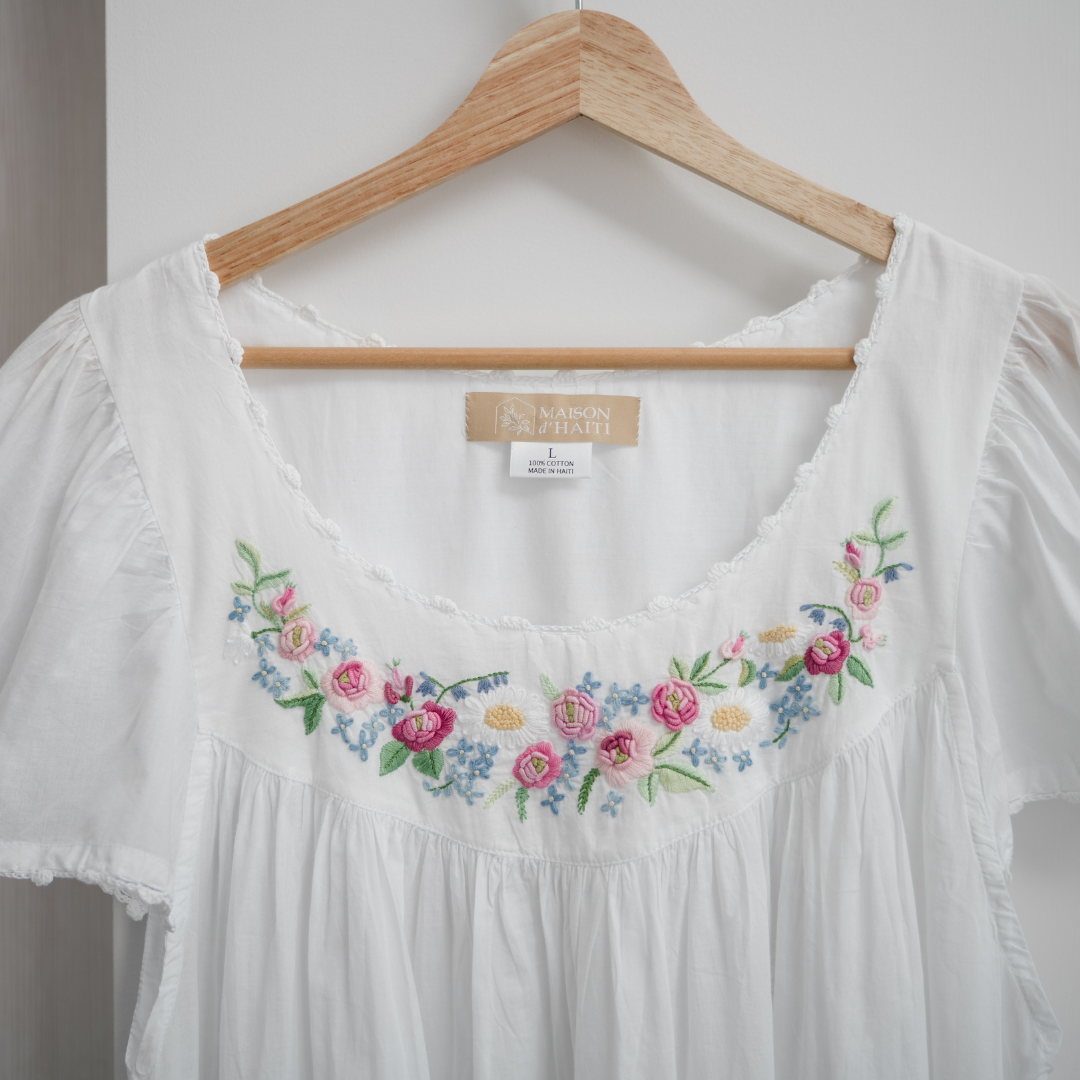 Cap Sleeve Nightgown - Pink Rosebud
