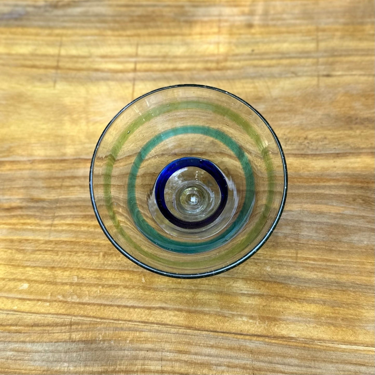 Handblown Striped Martini/Margarita Glasses, Set of 2