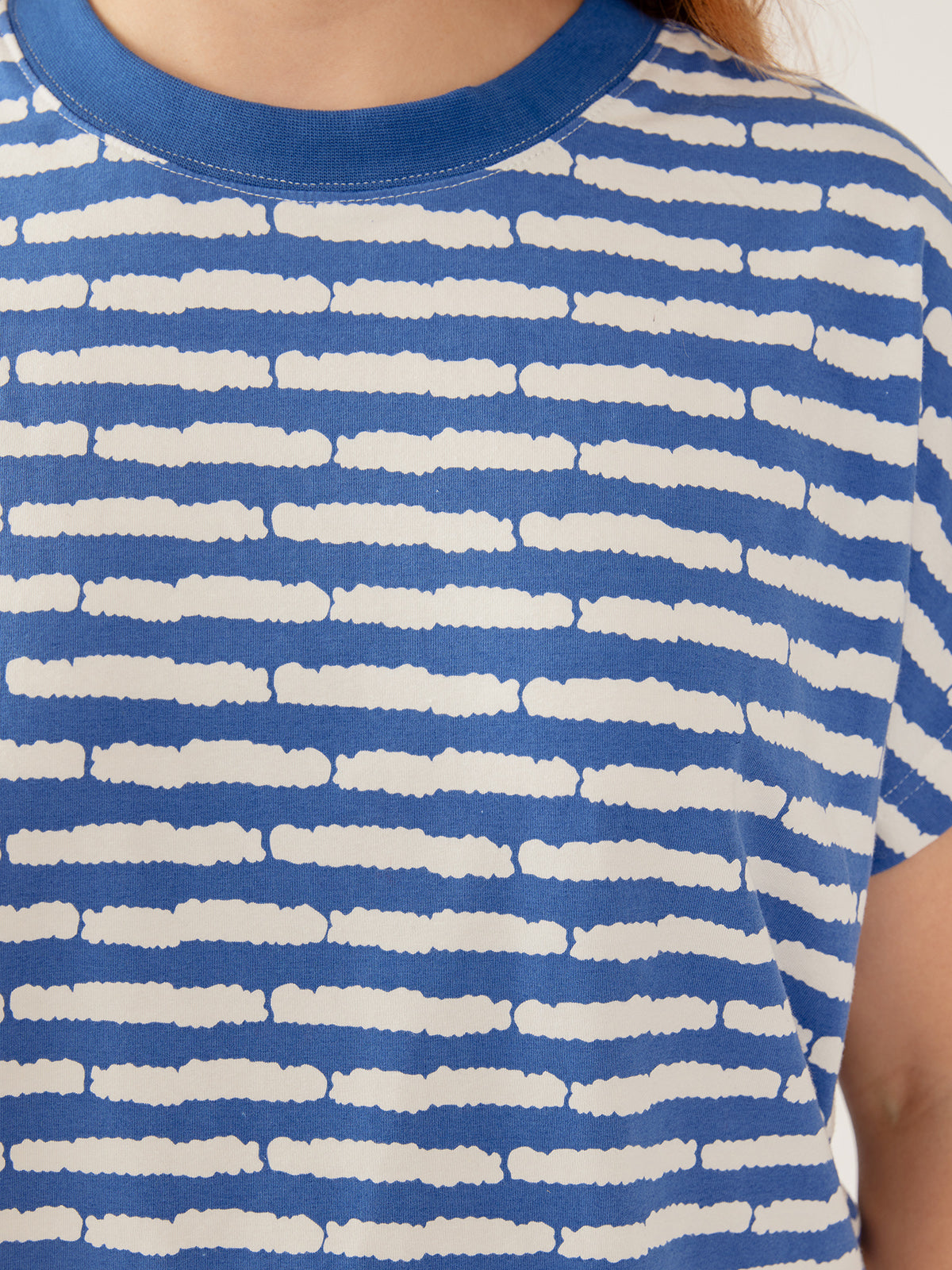 Caitlin Top - Cobalt Split Stripe
