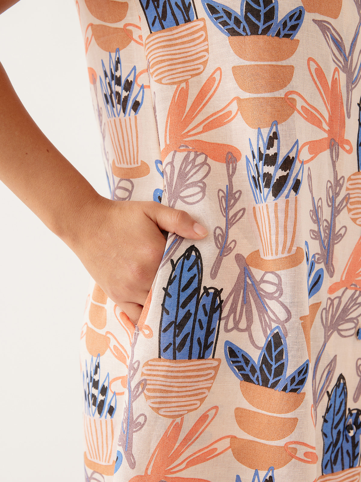 Camp Dress - Pastel Cacti