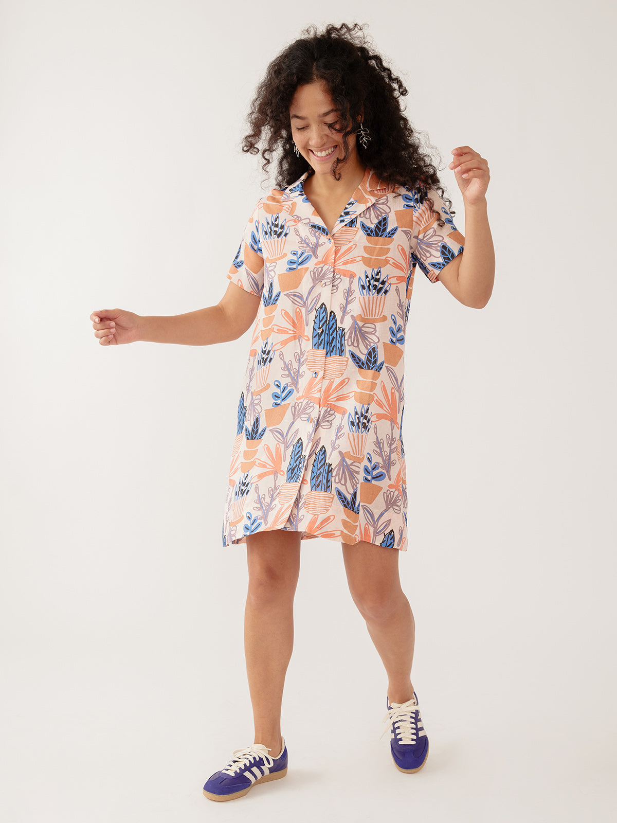 Camp Dress - Pastel Cacti
