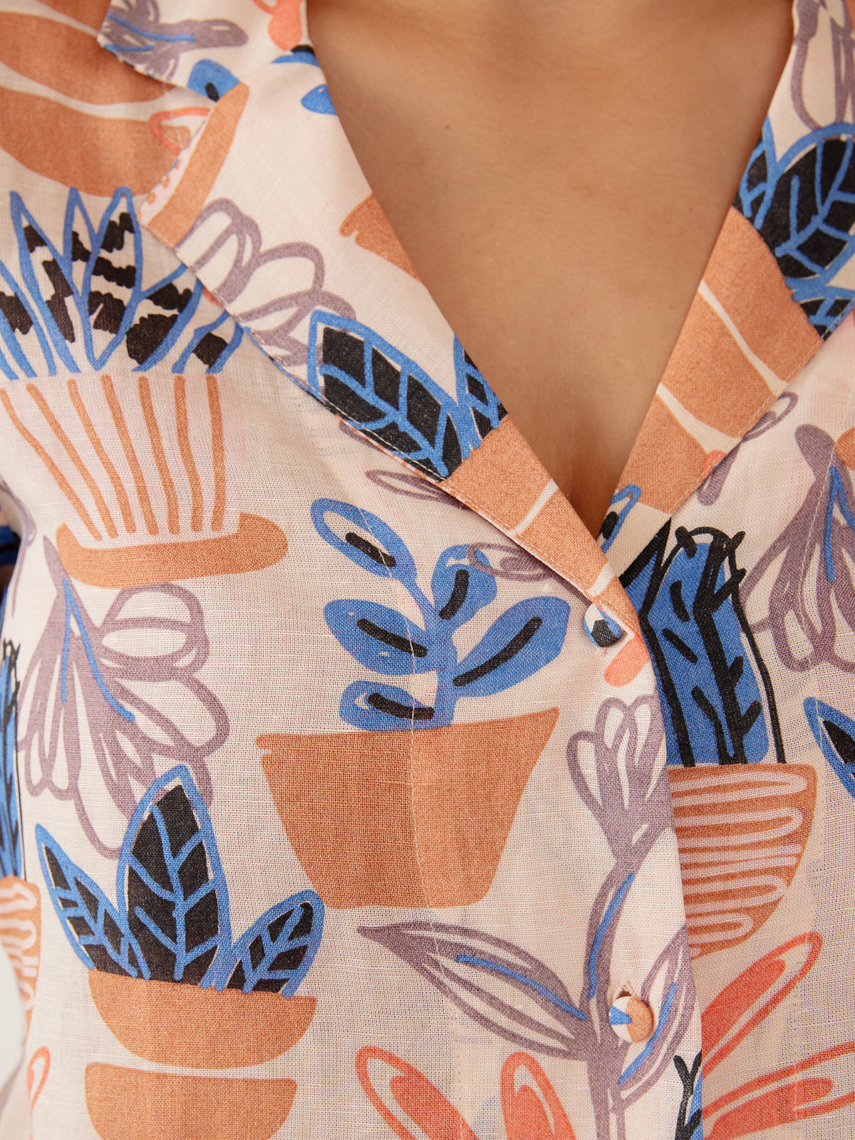 Camp Shirt - Pastel Cacti